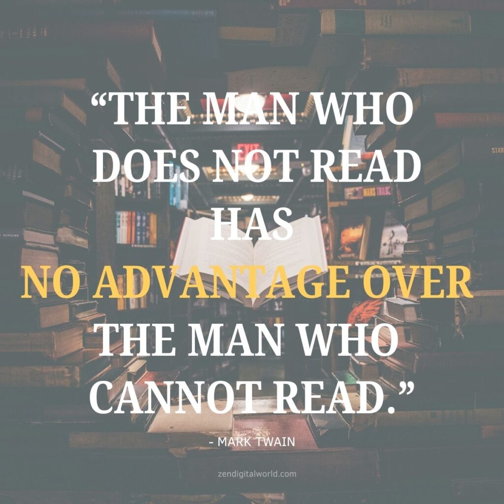 Inspiring Mark Twain Quotes on Life, Truth, and Thinking 8 mark twain quote on reading.jpg