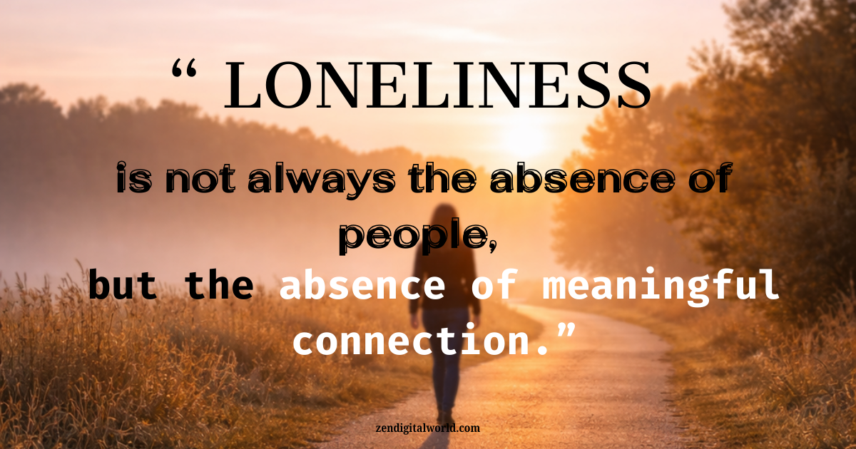 loneliness is not always absence of people